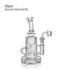 Al por mayor 7.48 pulgadas Klein Dab Dab Bong Water Pipe reciclador Piece de vidrio Dab Rig.