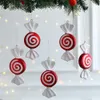 Juldekorationer 6st hängande godisbollar Rödvit hänge hemfest träd navidad vinterår 221117