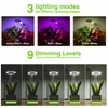 Luces de cultivo para plantas de interior, luz LED de espectro completo para plantas, Halo, 3 colores, rojo, azul, blanco