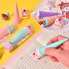 지우개 12 PC/로트 크리에이티브 동물 아이스크림 모양 지우개 귀여운 쓰기 그리기 고무 연필 편지지 어린이 선물 221118