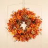 Ghirlande di fiori decorativi 50 cm Autunno Decorazione natalizia Foglie di acero artificiale Zucca Frutti bianchi Radice di albero Ghirlanda Decorazioni di Halloween 221117