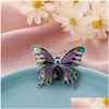 Pins Brooches Pins Brooches Wholesale Luxury Women Animal Butterfly Suit Decoration Dress Coat Accessories Fashion Jewelry Colorf D Dhzw8