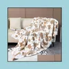 Blankets Adorable Milk Pattern Blanket Soft And Comfortable Childrens Warm Lovely Bedding Drop Delivery Home Garden Textiles Dhwrn