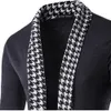 Herrtröjor Covrlge Autumn Winter Classic Cuff Knit Cardigan Högkvalitativ män Stickade rockar Male Knitwears MZL046 221117