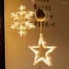 Decorações de Natal LED LEL LUGH ELK Papai Noel pendurado Lâmpada de otário Decoração de janelas