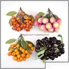 Decorazione per feste Decorazione per feste Frutta finta artificiale Simulazione domestica Ornamento arancione Puntelli artigianali Pografia Bayberry Stberry Olive Dr Dhuz3