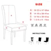 Chair Covers Marbling Line Spandex Slipcover Dining Room Kitchen Elastic Anti-slip Seat Cover Wedding Banquet Party