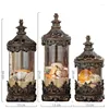 Garrafas de armazenamento frascos europeus vintage com tampa de tampa Golden Sealed Garday Garday Desktop Decorative Candy Jar Decoração da sala de estar