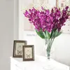 Decoratieve bloemen 10 stks 4colors kunstmatige zijden nep single cattleya bloem voor doe -het -zelf huwelijkse huis cymbidium orchidee