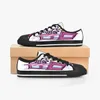 uomo donna scarpe personalizzate fai-da-te low top Canvas Sneakers da skateboard tripla personalizzazione nera stampa UV sneakers sportive houzi 180-332