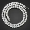 Nouvelle mode 4-5mm 18-24 pouces 925 argent Sterling brillant Moissanite diamant Tennis chaîne collier pour femmes/hommes