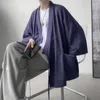 Etnik Giyim Çin tarzı erkekler retro moda gevşek hırka ceketleri ceket üstleri robe japon harajuku kimono asya oryantal 30203