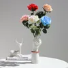 Вазы 1pcs керамическая белая рука северное стиль декор домашний офис творческий растение цветочное композиция гостиная украшения 221118