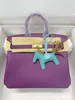 Sacs Birkinbag Hejia sac à main BK25 30 35SWift Top Laye Coue Coue Coue Cousue P9 Anemone Purple Grand Capacité AYW