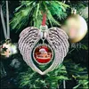 Christmas Decorations Dhs Sublimation Blanks Angel Wing Ornament Christmas Decorations Wings Shape Blank Add Your Own Image And Back Dhtsu