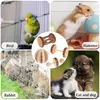 Kleine Tierversorgungen 6 -pcs Set Pet Hamster Natural Holzkauspiel Toys Chinchilla Cage Accessoires Kaninchen Dumbbell Übung Glocken Roller 221114