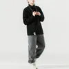 Men's Tracksuits Autumn Warm Suit Men Two Piece Sets Comfort Fleece Top and Elastic Waist Trousers Loose Clothes Big Size Sportwear Outdoor 221117