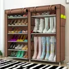 3/4/5/6/8 Layers Dustproof Assemble Shoes Rack DIY Home Furniture Non-woven Storage Shoe Shelf Hallway Cabinet Organizer Holder YSJ147