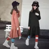 Girls jurken 4 tot 16 jaar Kinder tiener Girls Winter Turtleneck pocked flare jurk kinderen meisje mode casual asymmetrische jurken 221117