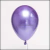 Party Decoration 12 Inches Metal Balloon Decoration Chrome Color Latex Pearl Light Circar Balloons Bardian Fashion High Quality And Dhroy