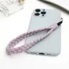 1PC sangles de téléphone portable charmes nouvelle corde de coton tissé bracelet porte-clés bricolage ornement Crochet clé sangle lanière Anti-perte mode chaîne mobile