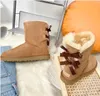 Australien Women Classic Warm Boots Designer Snow Booties Winter Australian Boot Fashion Flat Heel Clear Mini Fluffry Bottes Slipper Mij