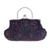 Evening Bags Elegant Frame Women Formal Beaded Purses And Handbags Bridal Sequins Clutch Bag Cocktail Party