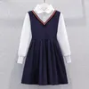 Flickor kl￤nningar skol uniform ton￥ringar f￶r kl￤der barn kl￤r baby barn kl￤der vestidos v￥rdr￤kt 6 8 10 12 y ￥r 221117