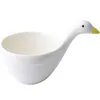 Tigelas tigelas de pato fofo porcelana branca de porcelana de soja pratos de condimento