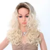 Women's Wigs Female Head Cover Style Long Curly Hair with Middle Gradient ffy and Small Curls Sale