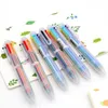 Jel Pens 50 PCS Yaratıcı Güzellik Şeffaf 6 Renk Beyaz Graffiti Çocuklar Öğrenciler Ball Point Toptan Fabrikası 221118