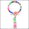 Party Favor Tassels Keyring Favor Bracelets Polslet Keychain Bracelet Circle Bangle Key Ring Chain For Women 37 H1 Drop Delivery Ho DHHLM