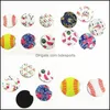 Favor de festa 18style Baseball Softball Design Neoprene Coasters Cup Titular para canecas Mat Contrast Decoração de casa Acessor 107 Drop del Dh3ye