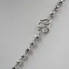 Chains 18INCH Pure 925 Sterling Silver Necklace 4mm Faceted Bead Link Chain S925