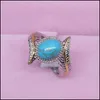 Solitaire ring retro veer turquoise ring blauwe diamant ringen band mode sieraden voor vrouwen kerstcadeau drop levering dhw49