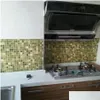 Adesivos de parede 5m /10m Novos azulejos de banheiro adesivo de parede imperme￡vel vinil pvc mosaico auto adesivo adesivo adesivo de ￳leo diy pap￩is de parede homd dhkju