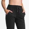 022_Stretch High Rise Joggers Yoga Pants with Pocket Drawcord Sweatpants Full Length Jogger