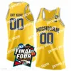 Баскетбол пользователь NCAA Michigan Wolverines 3 Zavier Simpson 4 Isaia Livers 13 Moritz Wagner 15 Джон Теске сшил финал Final Four Baskey Jersey