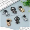 Andere feestelijke feestartikelen grote 3D astronaut keychain robot Spaceman Party zink legerie sieraden creatieve sleutelhouder auto hanger g dhetp