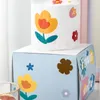 Gift Wrap 10pcs 4/8 Inch Hollow Flower Cake Paper Box With Handle Birthday Party Baby Shower Celebrate Handmade Packaging Decoration