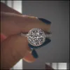 Solitaire ring kristal diamanten ring vrouwen ringen verloving bruiloft mode mode sieraden cadeau drop levering dhh6k