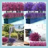 Decorative Flowers Wreaths Simation Admiralty Willow Flower Artificial Bushes Flowers Bouquets Plastic Plant Home Decor Floral Arr Dhxwb