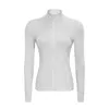 Top Zipper Jacket Hooded Outfit Yoga Clothes Long Sleeve Sweatshirts Thumb Hole Training Running Jacket Lu Women Slim Fitness Coat Sport Clothe