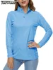 女性用TシャツTacvasen UPF 50クイックドライロングスリーブTシャツThis女性アンチウブスン保護ランニングハイキングフィッシングT-屋外221117