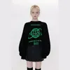 Herrtröjor Street Women Earth Letter Harajuku Knitting Tops Loose Warm Pullover Autumn Winter Japan Girl 221117