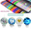 Gel Pens 48/36 color Set Refills Metallic Pastel Neon Glitter Sketch Drawing Color School Stationery Marker for Kids Gifts 221118