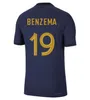 Maillots De football de la Coupe du monde 2022, maillot de football français Benzema, Mbappe Griezmann, Pogba Kante, Kit de pied