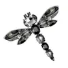 Pins broszki szpilki broszki 10pcs Enamel Wing Crystal Dragonfly Broch Fashion Women Biżuter