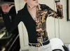 Camisas casuais masculinas blusa homme barrocet banquete paisley preto dourado luxo coreano s impressão de manga longa slim fit 221117
