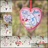 H￤ngen i lager keramik DIY f￶rdubblar UV -tryck Valentine Day Gift Theme Fall Love Pendant Ornament 7 P2 Drop Delivery Home GA DHQ07